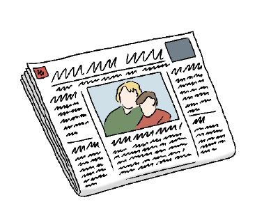 Zeitung | © © Lebenshilfe für Menschen mit geistiger Behinderung Bremen e.V.; Illustrator: Stefan Albers, Atelier Fleetinsel, 2013.