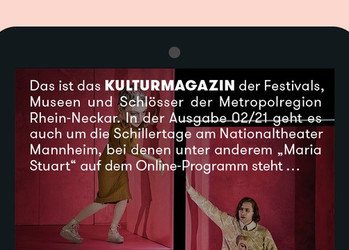Titelbild des Kulturmagazins Rhein-Neckar 2021 | © MRN GmbH