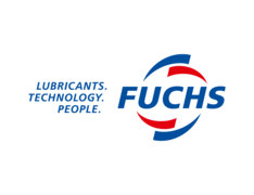 Logo der Firma FUCHS SCHMIERSTOFFE GMBH bestehend aus Schriftzug und Kreis