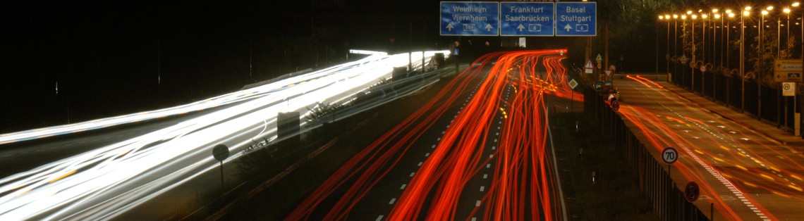 Autobahn 656 bei Nacht | © Rhein-Neckar