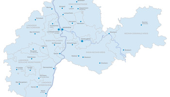 Die Rhein-Neckar-Region geografisch | © Karte: Verband Region Rhein-Neckar; Geobasisdaten: © GeoBasis-DE / BKG 2016 (Daten verändert) Die Rhein-Neckar-Region geografisch | © Karte: Verband Region Rhein-Neckar; Geobasisdaten: © GeoBasis-DE / BKG 2016 (Daten verändert)