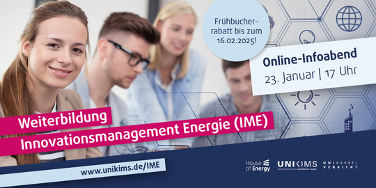 Banner zur Weiterbildung Innovationsmanager:in für Energiesysteme | © House of Energie e.V.