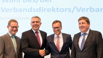 v.l.n.r.: Leitender Direktor Christoph Trinemeier, Verbandsvorsitzender Stefan Dallinger, Verbandsdirektor Ralph Schlusche, erster stellvertretender Verbandsvorsitzender Lothar Quast | © VRRN / Schwerdt v.l.n.r.: Leitender Direktor Christoph Trinemeier, Verbandsvorsitzender Stefan Dallinger, Verbandsdirektor Ralph Schlusche, erster stellvertretender Verbandsvorsitzender Lothar Quast | © VRRN / Schwerdt