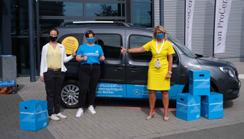 v.l. Melanie Lanz (Mercedes-Benz Nutzfahrzeugzentrum Mannheim), Nina Vogel (GO7 AG), Kirsten Korte (ZMRN e.V.) | © GO7AG v.l. Melanie Lanz (Mercedes-Benz Nutzfahrzeugzentrum Mannheim), Nina Vogel (GO7 AG), Kirsten Korte (ZMRN e.V.) | © GO7AG