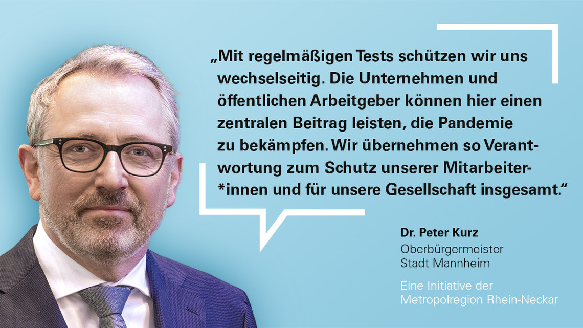 Oberbürgermeister Dr. Kurz für Corona-Tests | © MRN GmbH