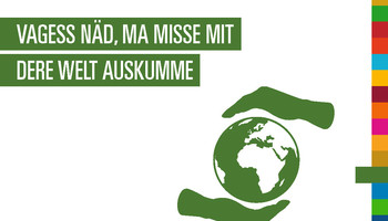 SDG 13 Icon: 2 Hände halten eine Erde als Piktogramm dargestellt | © Metropolregion Rhein-Neckar, United Nations, SKEW 